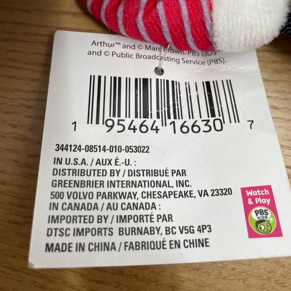 Arthur Buster Baxter Bunny Plush Watch & Play PBS Kids Stuffed Animal Toy 10.5" - Picture 5 of 9